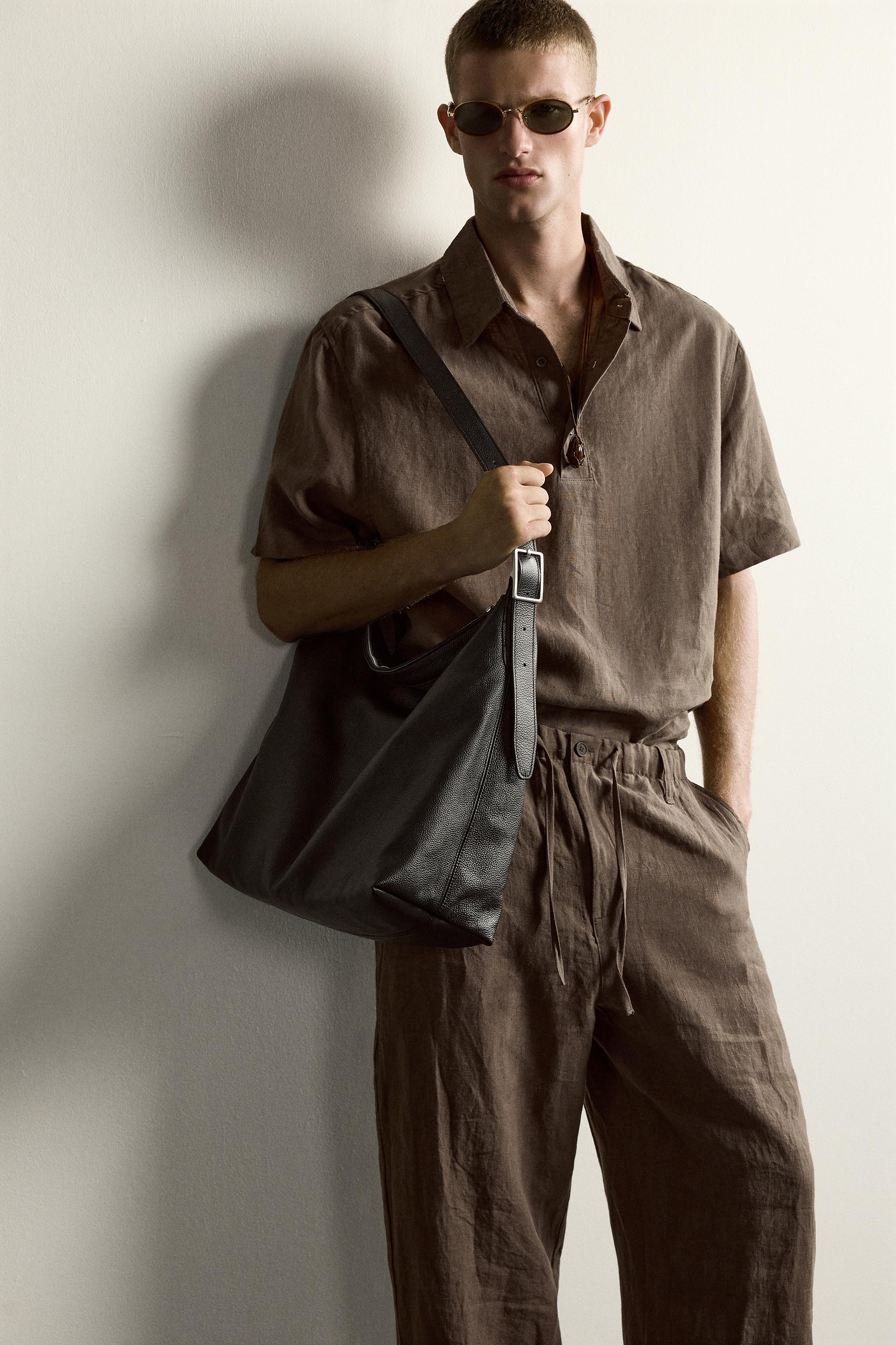 100% LINEN BOXY FIT POLO SHIRT